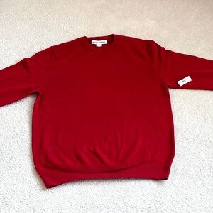 NWT Amazon Essentials Red Crew Neck Sweater, Men, Size M